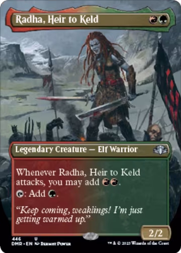 Radha, Heir to Keld (Borderless) (446), Dominaria Remastered — Magic card price