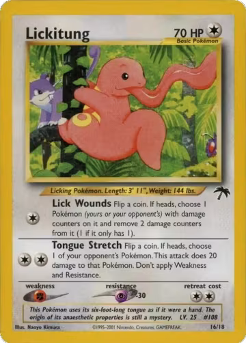 Lickitung (16/18), Southern Islands — Pokémon card price