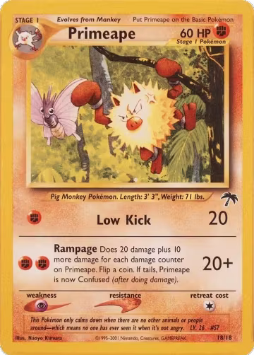 Primeape (18/18), Southern Islands — Pokémon card price