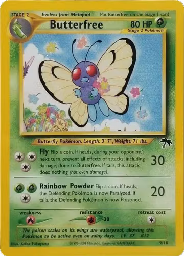 Butterfree (09/18), Southern Islands — Pokémon card price