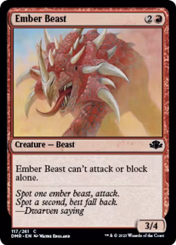 Ember Beast (117), Dominaria Remastered — Magic card price