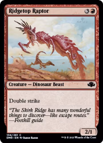 Ridgetop Raptor (134), Dominaria Remastered — Magic card price
