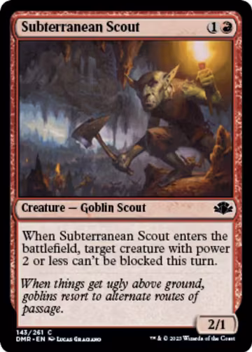 Subterranean Scout (143), Dominaria Remastered — Magic card price