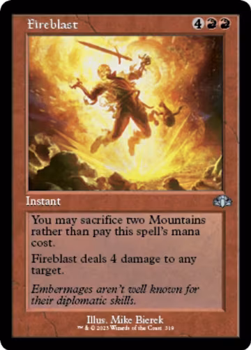Fireblast (Retro Frame) (319), Dominaria Remastered — Magic card price