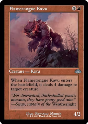 Flametongue Kavu (Retro Frame) (320), Dominaria Remastered — Magic card price