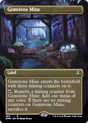 Gemstone Mine (Borderless) (455), Dominaria Remastered — Magic card price