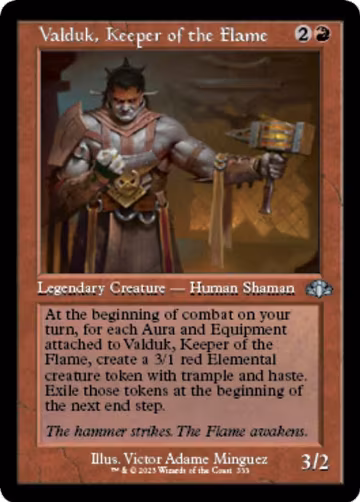Valduk, Keeper of the Flame (Retro Frame) (333), Dominaria Remastered — Magic card price