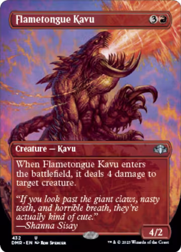 Flametongue Kavu (Borderless) (432), Dominaria Remastered — Magic card price