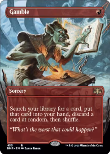 Gamble (Borderless) (433), Dominaria Remastered — Magic card price