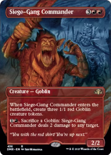 Siege-Gang Commander (Borderless) (436), Dominaria Remastered — Magic card price