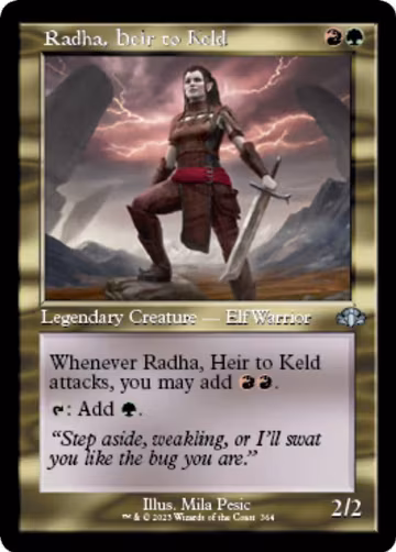 Radha, Heir to Keld (Retro Frame) (364), Dominaria Remastered — Magic card price