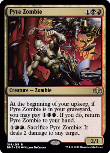 Pyre Zombie (194), Dominaria Remastered — Magic card price