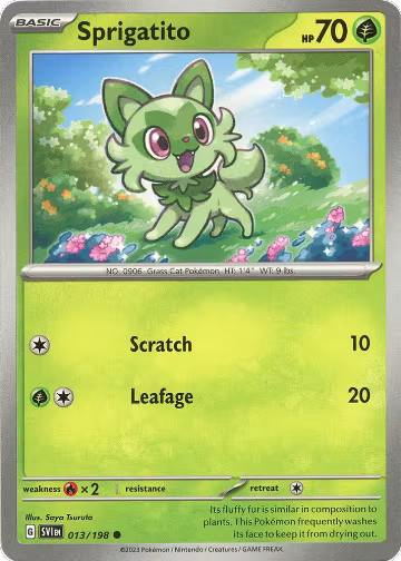 Sprigatito (013/198), Scarlet & Violet Base Set — Pokémon card price