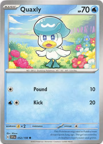 Quaxly (052/198), Scarlet & Violet Base Set — Pokémon card price