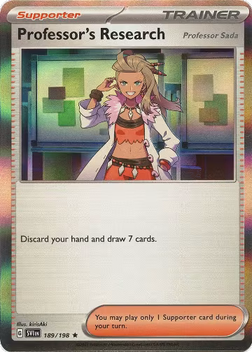 Professor's Research [Professor Sada] - 189/198 (189/198), Scarlet & Violet Base Set — Pokémon card price