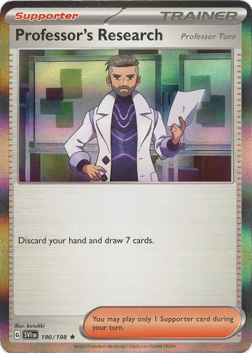 Professor's Research [Professor Turo] - 190/198 (190/198), Scarlet & Violet Base Set — Pokémon card price