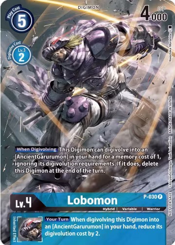 Lobomon - P-030 (2nd Anniversary Frontier Card) (P-030 P), Digimon Promotion Cards — Digimon card price