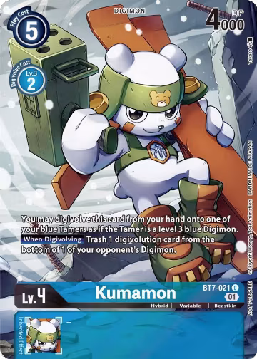 Kumamon (2nd Anniversary Frontier Card) (BT7-021 C), Next Adventure — Digimon card price