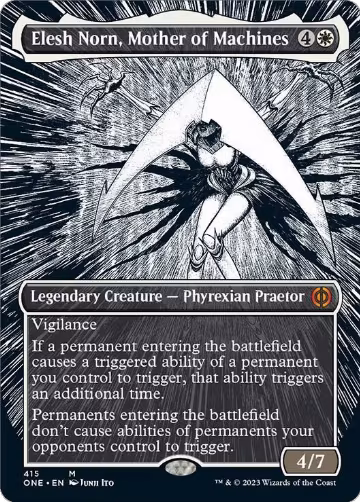 Elesh Norn, Mother of Machines (Borderless) (415), Phyrexia: All Will Be One — Magic card price