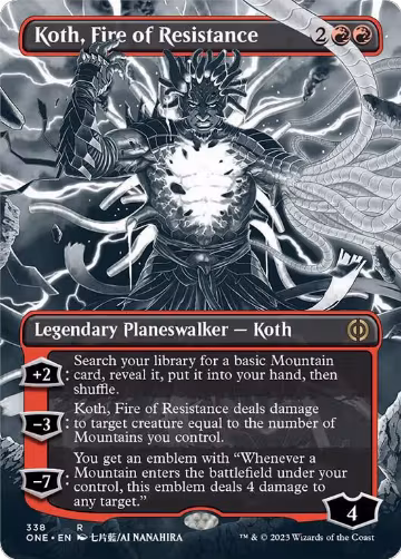 Koth, Fire of Resistance (Borderless) (338), Phyrexia: All Will Be One — Magic card price