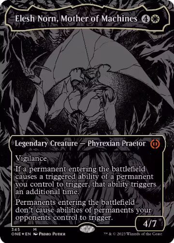 Elesh Norn, Mother of Machines (Oil Slick Raised Foil) (345), Phyrexia: All Will Be One — Magic card price