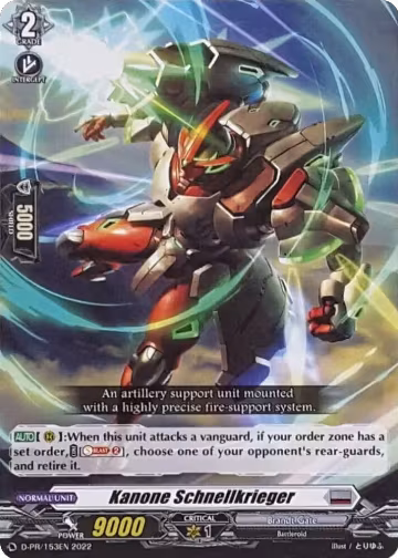 Kanone Schnellkrieger (D-PR/153EN), D Promo Cards — Vanguard card price