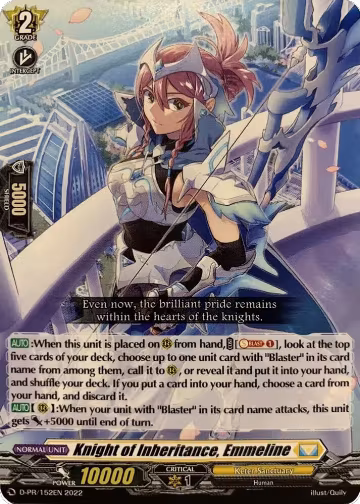Knight of Inheritance, Emmeline (D-PR/152EN), D Promo Cards — Vanguard card price