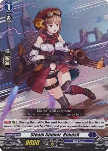 Steam Gunner, Rimush (154) (D-PR/154EN), D Promo Cards — Vanguard card price
