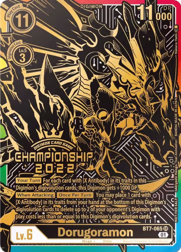 Dorugoramon (2022 Championship Finals 1st Place) (BT7-065 SR), Next Adventure — Digimon card price