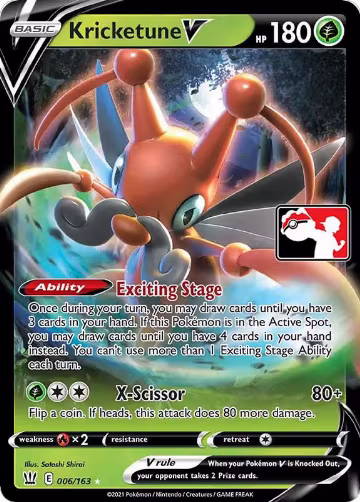 Kricketune V - 006/163 (006/163), Prize Pack Series Cards — Pokémon card price