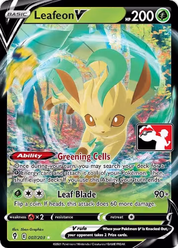 Leafeon V - 007/203 (007/203), Prize Pack Series Cards — Pokémon card price