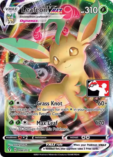 Leafeon VMAX - 008/203 (008/203), Prize Pack Series Cards — Pokémon card price