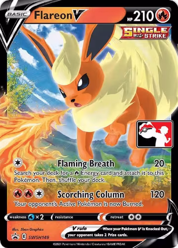 Flareon V - SWSH149 (SWSH149), Prize Pack Series Cards — Pokémon card price