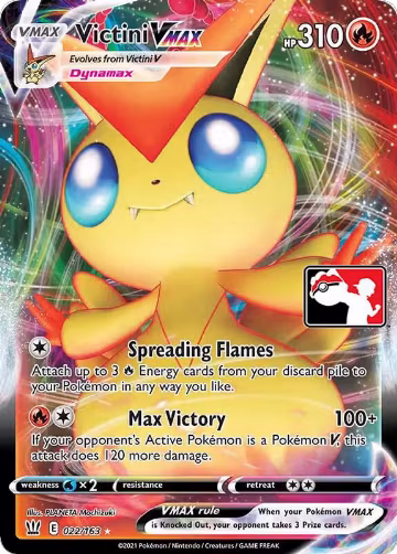 Victini VMAX - 022/163 (022/163), Prize Pack Series Cards — Pokémon card price