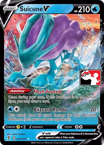 Suicune V - 031/203 (031/203), Prize Pack Series Cards — Pokémon card price