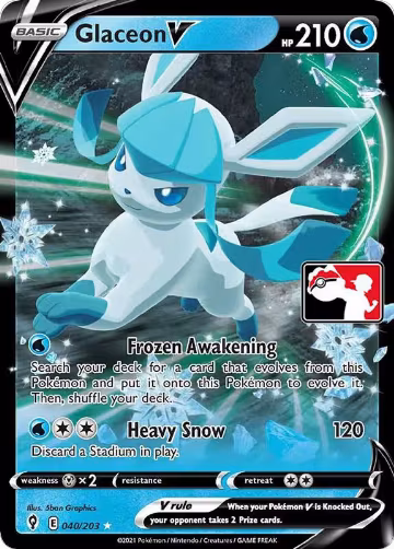 Glaceon V - 040/203 (040/203), Prize Pack Series Cards — Pokémon card price