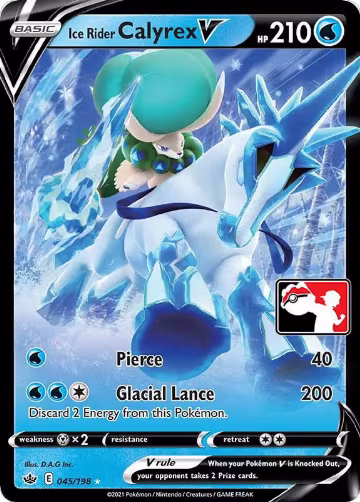 Ice Rider Calyrex V - 045/198 (045/198), Prize Pack Series Cards — Pokémon card price