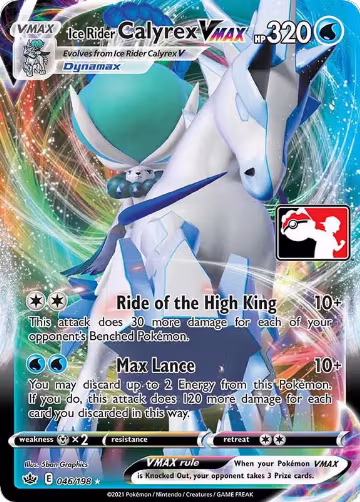 Ice Rider Calyrex VMAX - 046/198 (046/198), Prize Pack Series Cards — Pokémon card price