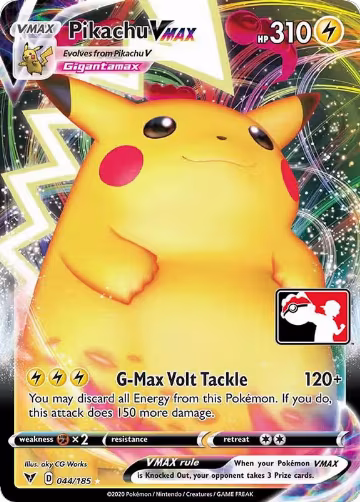 Pikachu VMAX - 044/185 (044/185), Prize Pack Series Cards — Pokémon card price