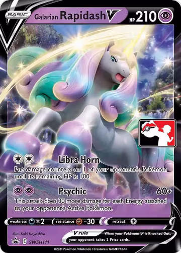 Galarian Rapidash V - SWSH111 (SWSH111), Prize Pack Series Cards — Pokémon card price