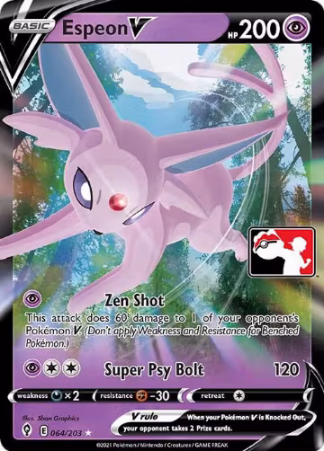 Espeon V - 064/203 (064/203), Prize Pack Series Cards — Pokémon card price