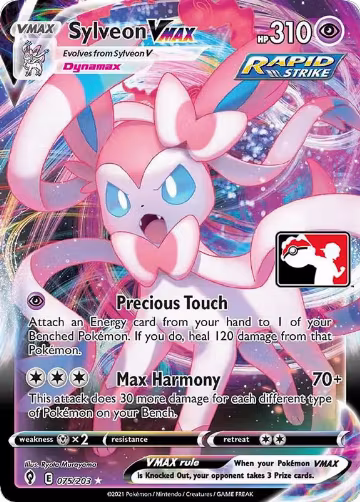 Sylveon VMAX - 075/203 (075/203), Prize Pack Series Cards — Pokémon card price