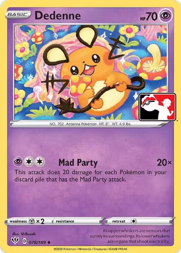 Dedenne - 078/189 (078/189), Prize Pack Series Cards — Pokémon card price