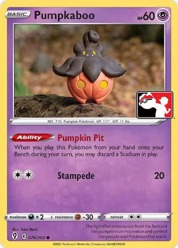 Pumpkaboo - 076/203 (076/203), Prize Pack Series Cards — Pokémon card price