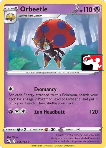 Orbeetle - 065/163 (065/163), Prize Pack Series Cards — Pokémon card price