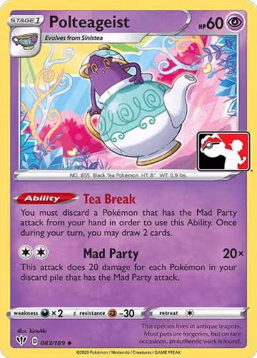 Polteageist - 083/189 (083/189), Prize Pack Series Cards — Pokémon card price