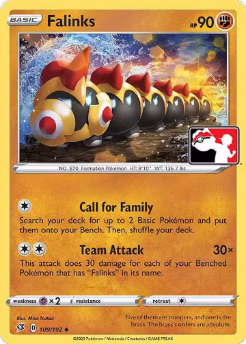 Falinks - 109/192 (109/192), Prize Pack Series Cards — Pokémon card price