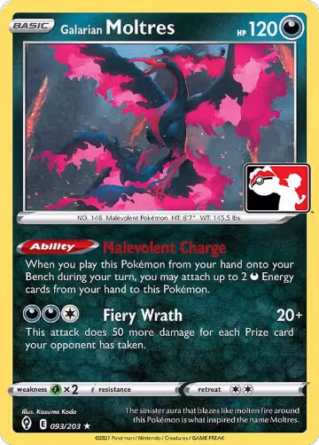 Galarian Moltres - 093/203 (093/203), Prize Pack Series Cards — Pokémon card price