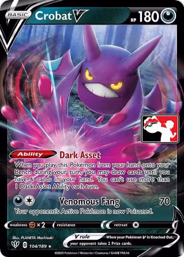 Crobat V - 104/189 (104/189), Prize Pack Series Cards — Pokémon card price