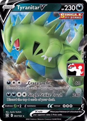 Tyranitar V - 097/163 (097/163), Prize Pack Series Cards — Pokémon card price